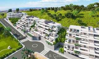 New modern frontline golf apartments for sale, La Cala de Mijas, Costa del Sol 5701 