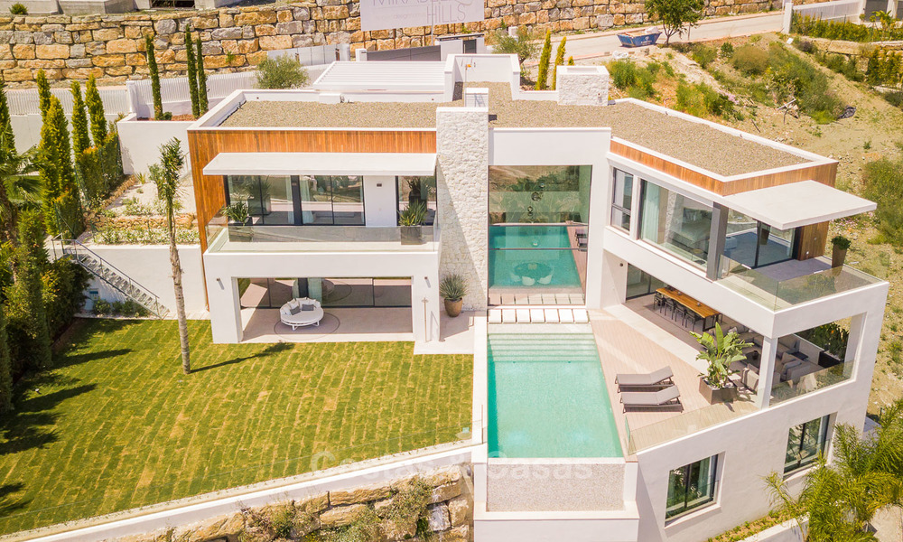 Turnkey exclusive high-end designer villa for sale, with panoramic sea, golf and mountain views, Benahavis - Marbella 5893