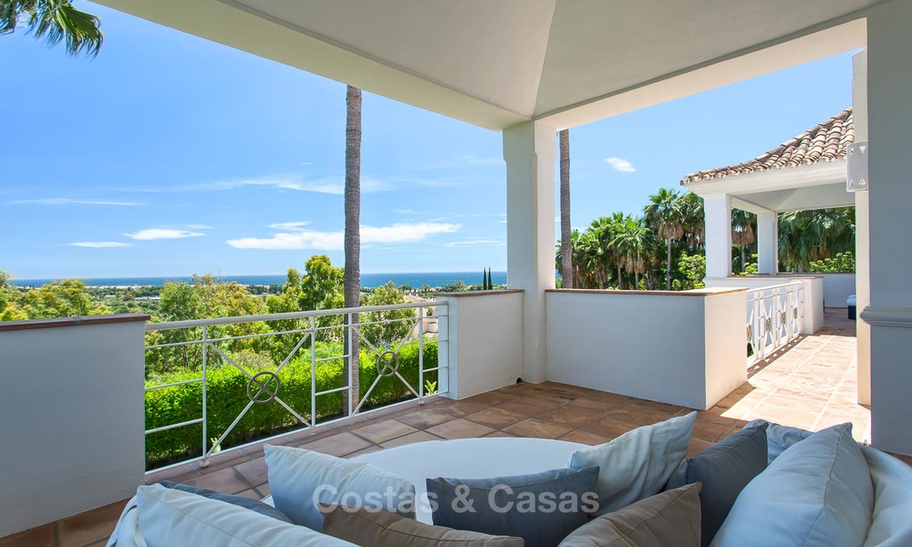Andalusian style designer villa for sale with magnificent sea views, near golf and beach, Marbella 6070