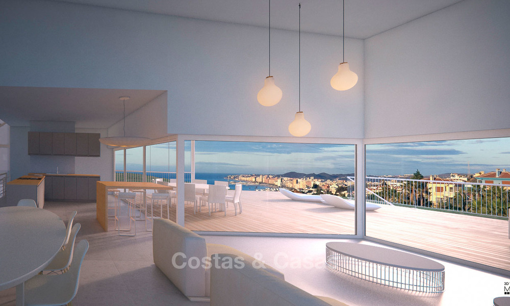 Delightful modern villas for sale in a privileged location with panoramic sea and bay views, Benalmadena, Costa del Sol 6123