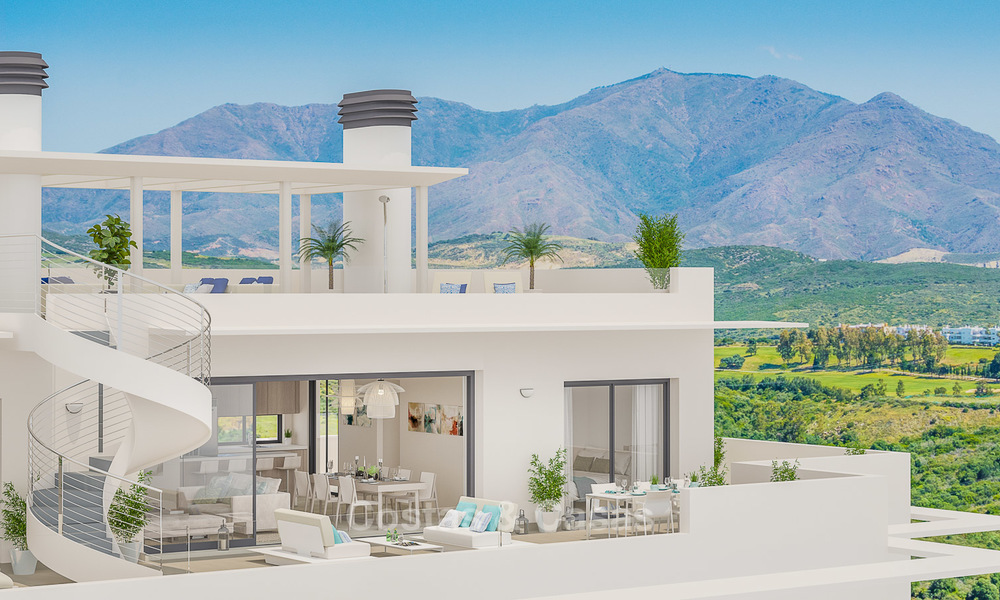 New avant-garde townhouses for sale, breath taking sea views, Casares, Costa del Sol. Ready to move in. 6114