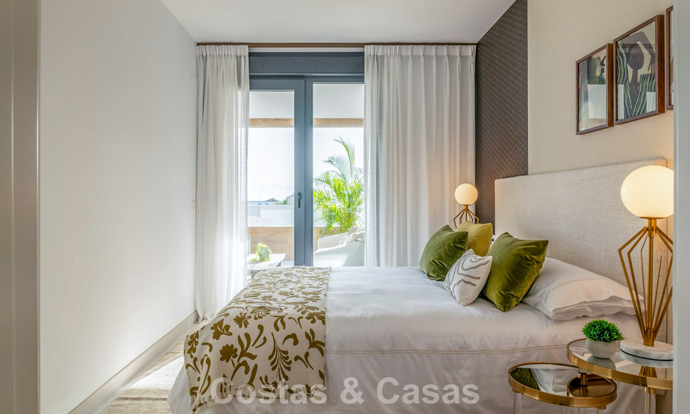 New modern apartments in a 5-star boutique resort for sale in Marbella with stunning sea views 802791
