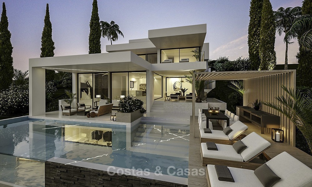 Innovative, eco-friendly luxury villa in contemporary architecture for sale, frontline golf in Nueva Andalucia, Marbella 14059