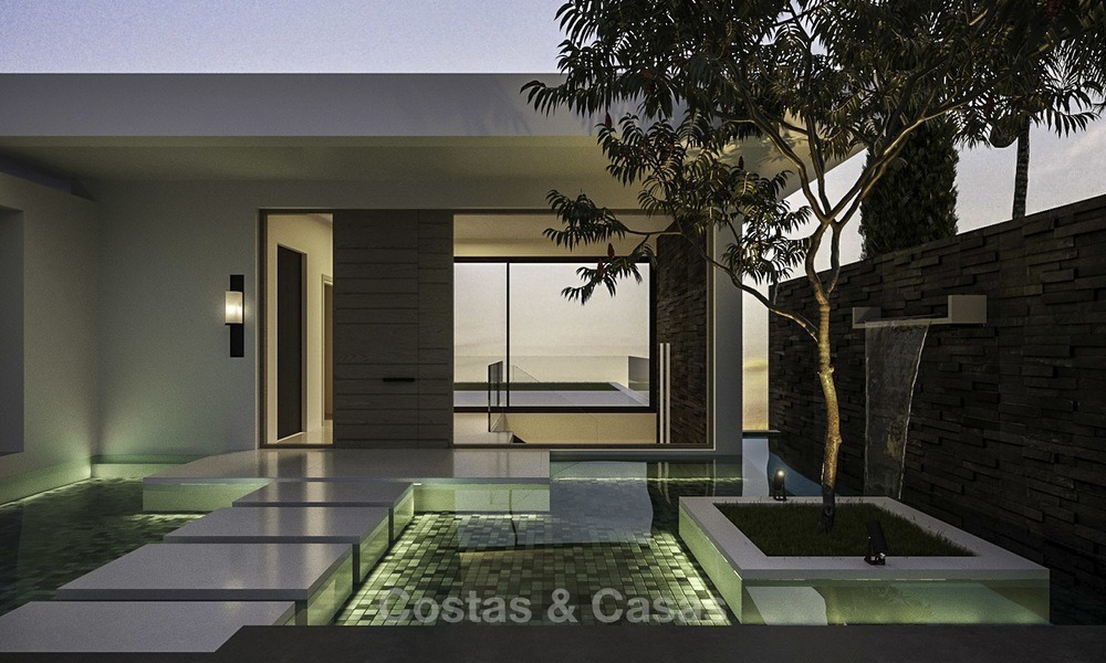Innovative, eco-friendly luxury villa in contemporary architecture for sale, frontline golf in Nueva Andalucia, Marbella 14063