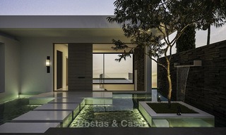 Innovative, eco-friendly luxury villa in contemporary architecture for sale, frontline golf in Nueva Andalucia, Marbella 14063 