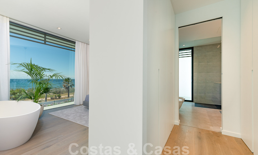 Unique ultra-modern beach front designer villa for sale, New Golden Mile, Marbella - Estepona. Ready to move in. Reduced in price! 34257
