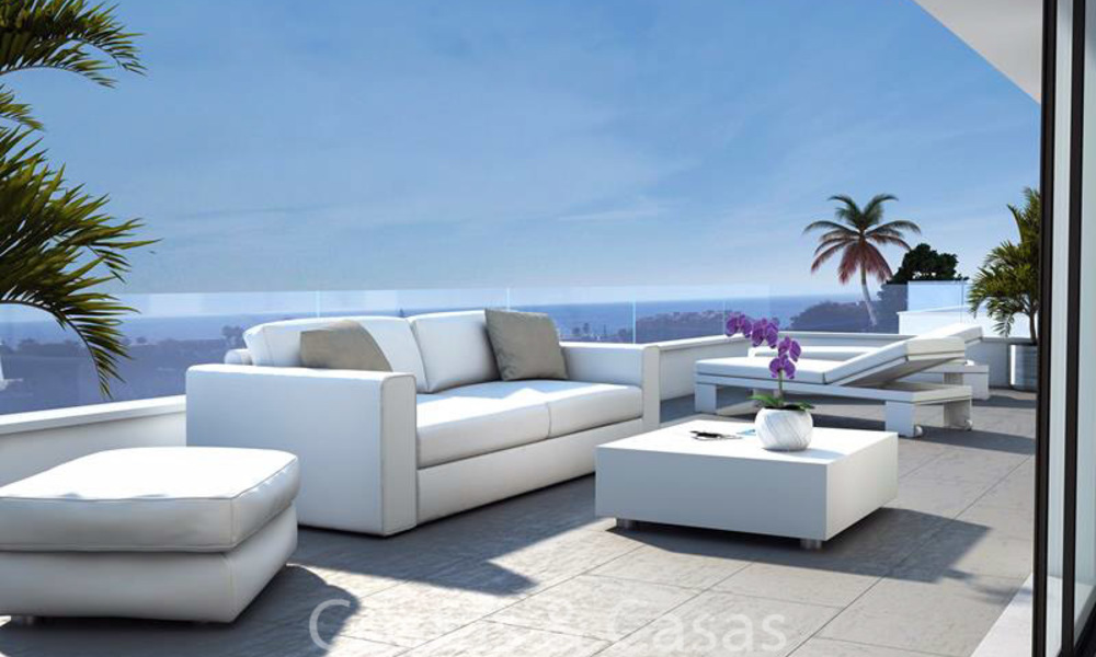 Attractive new modern luxury villas for sale, with sea and golf views, Manilva, Costa del Sol 6294