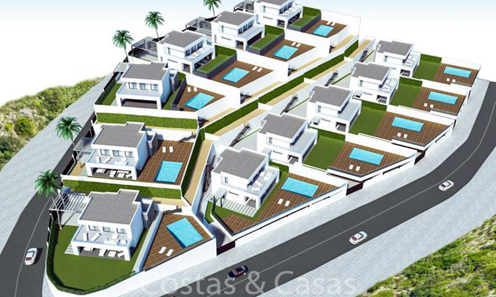 Attractive new modern luxury villas for sale, with sea and golf views, Manilva, Costa del Sol 6297