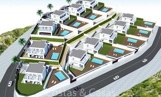 Attractive new modern luxury villas for sale, with sea and golf views, Manilva, Costa del Sol 6297 