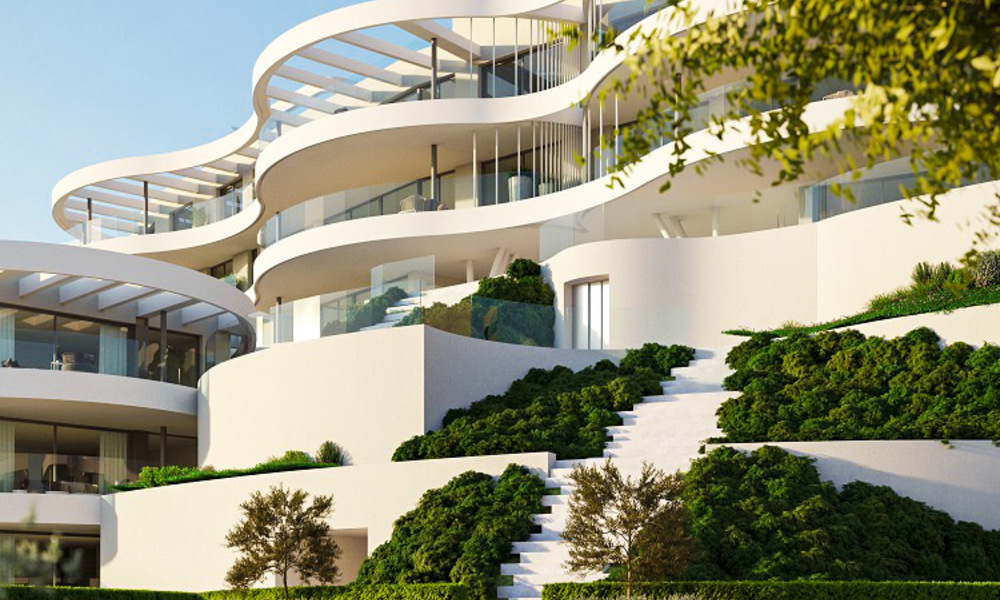 New, exquisite, contemporary apartments for sale, with extraordinary sea, golf and mountain views, Benahavis - Marbella. Last units! 6320