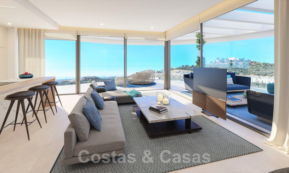 New, exquisite, contemporary luxury apartments for sale, with extraordinary sea, golf and mountain views, Benahavis - Marbella 31074