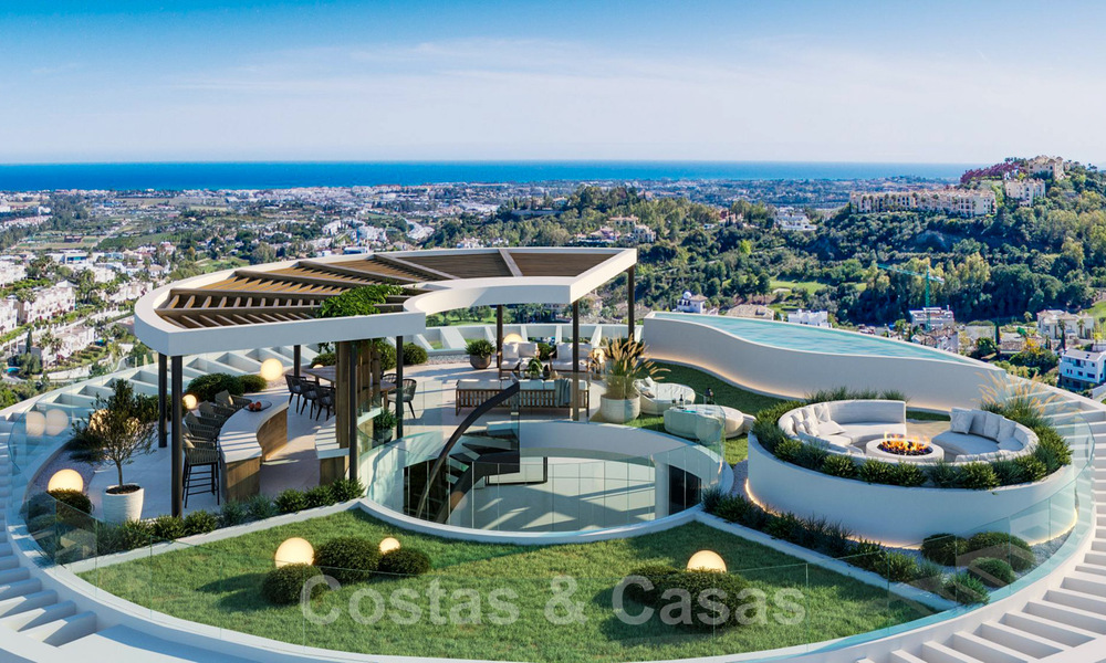 New, exquisite, contemporary apartments for sale, with extraordinary sea, golf and mountain views, Benahavis - Marbella. Last units! 37281