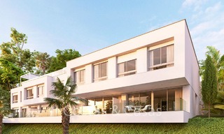 Fashionable avant-garde townhouses with sea views for sale, New Golden Mile, Marbella - Estepona 6547 