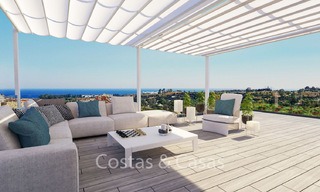 Fashionable avant-garde townhouses with sea views for sale, New Golden Mile, Marbella - Estepona 6548 