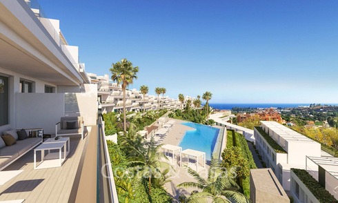 Fashionable avant-garde townhouses with sea views for sale, New Golden Mile, Marbella - Estepona 6549