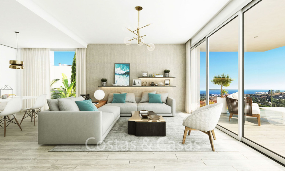 Fashionable avant-garde townhouses with sea views for sale, New Golden Mile, Marbella - Estepona 6554