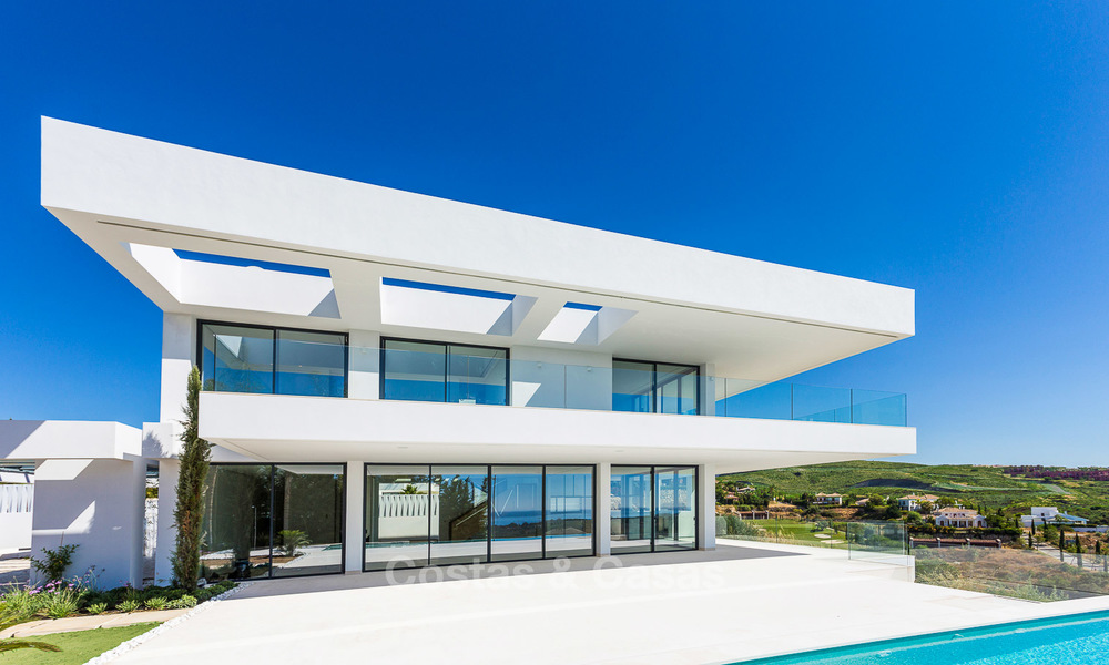 Majestic modern villa with panoramic sea views for sale, front-line golf, Benahavis - Marbella 6862