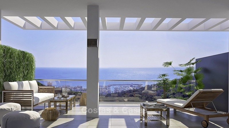 Attractive new apartments with sea and golf views for sale, walking distance to the beach, Manilva - Costa del Sol 11136 