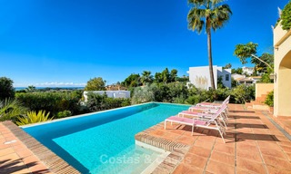 Charming and spacious classical style villa with sea views for sale, gated community, Benahavis - Marbella 7116 