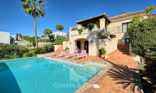 Charming and spacious classical style villa with sea views for sale, gated community, Benahavis - Marbella 7117 