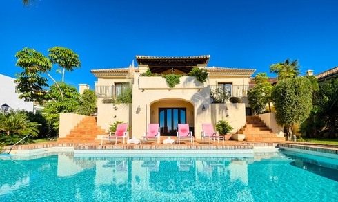 Charming and spacious classical style villa with sea views for sale, gated community, Benahavis - Marbella 7121