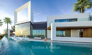 Impressive new built minimalist luxury villa with panoramic sea views for sale, Marbella 7442 