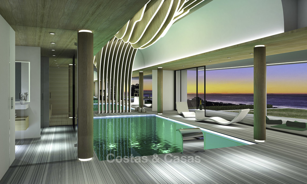 Impressive new built minimalist luxury villa with panoramic sea views for sale, Marbella 19337