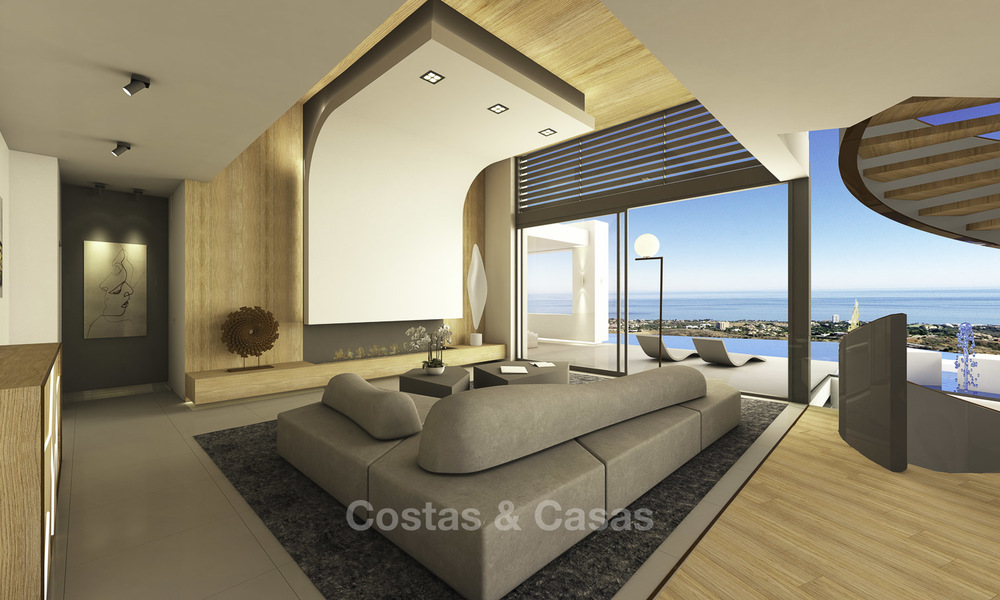 Impressive new built minimalist luxury villa with panoramic sea views for sale, Marbella 19341