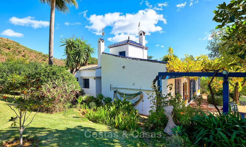 Unique country-house with stunning sea views on a large plot of land for sale, Estepona 7447