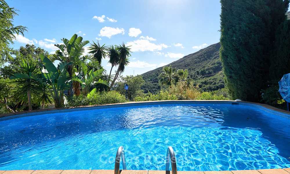 Unique country-house with stunning sea views on a large plot of land for sale, Estepona 7459