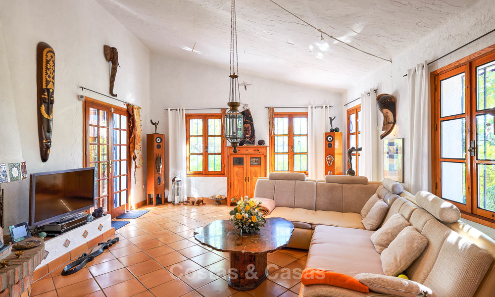 Unique country-house with stunning sea views on a large plot of land for sale, Estepona 7467