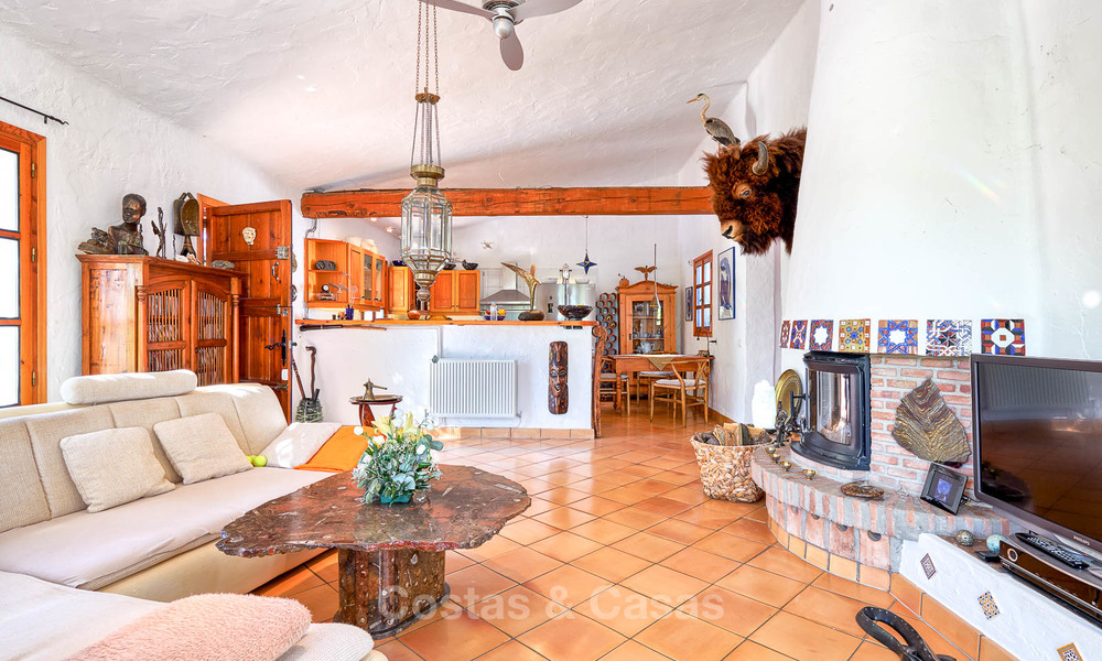 Unique country-house with stunning sea views on a large plot of land for sale, Estepona 7469