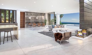 Eye catching new-built modern luxury villa with panoramic sea views for sale, close to beach, Manilva, Costa del Sol 7301 