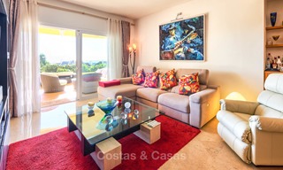 Spacious ground floor luxury apartment with sea views for sale in Elviria, Marbella East 7531 