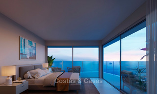 Stunning new contemporary-style townhouses with sea views for sale, in a prestigious resort - Mijas Costa, Costa del Sol 7620 