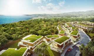 Stunning new contemporary-style townhouses with sea views for sale, in a prestigious resort - Mijas Costa, Costa del Sol 7625 