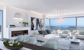 New modern frontline golf apartments with sea views for sale in a luxury resort in Mijas, Costa del Sol. Ready to move in! Last penthouses! 7785 