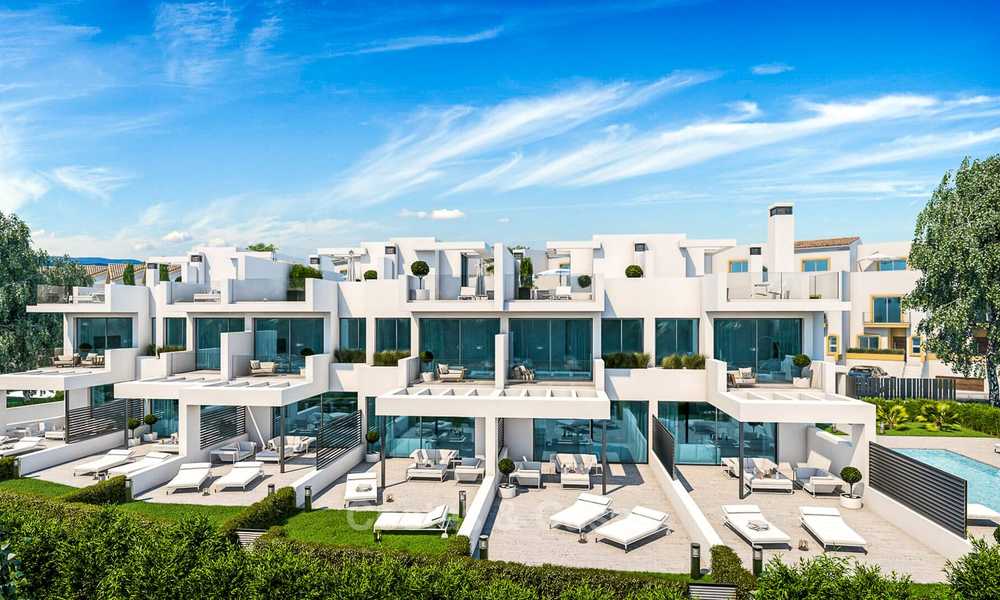 Attractive contemporary townhouses in a new boutique development for sale, beachside Estepona, Costa del Sol 7791
