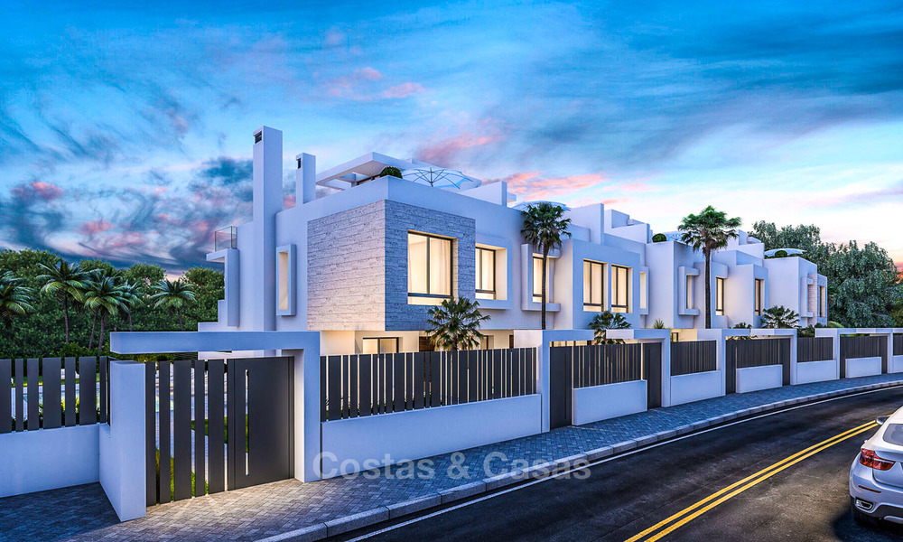 Attractive contemporary townhouses in a new boutique development for sale, beachside Estepona, Costa del Sol 7792