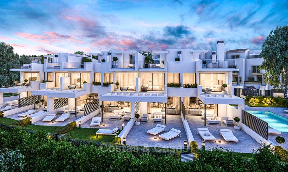 Attractive contemporary townhouses in a new boutique development for sale, beachside Estepona, Costa del Sol 7793