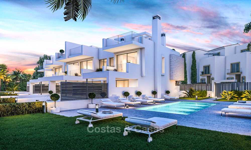 Attractive contemporary townhouses in a new boutique development for sale, beachside Estepona, Costa del Sol 7794