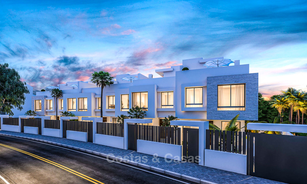 Attractive contemporary townhouses in a new boutique development for sale, beachside Estepona, Costa del Sol 7795