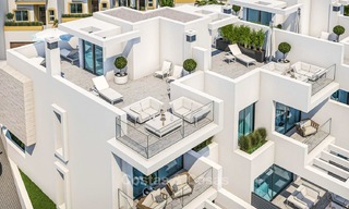 Attractive contemporary townhouses in a new boutique development for sale, beachside Estepona, Costa del Sol 7799 