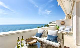 Outstanding front line beach penthouse apartment with private heated pool for sale in a luxury complex on the New Golden Mile, Marbella - Estepona 7871 