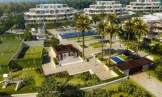 New luxury front line beach villas for sale in an exclusive complex, New Golden Mile, Marbella - Estepona 7903 