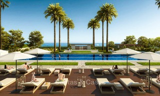 New luxury front line beach villas for sale in an exclusive complex, New Golden Mile, Marbella - Estepona 7905 