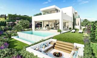 Beautiful, modern and luxurious first line golf villas with panoramic sea and mountain views for sale, Estepona 7927 