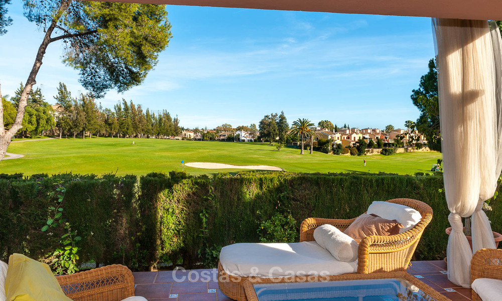 Semi detached house for sale, first line golf, in a gated complex in Guadalmina Alta in Marbella 7935