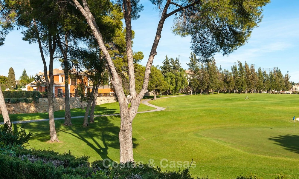 Semi detached house for sale, first line golf, in a gated complex in Guadalmina Alta in Marbella 7955