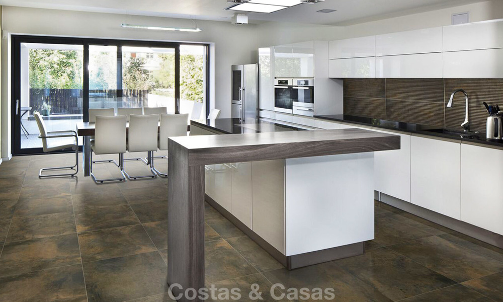 New contemporary and eco-friendly front line golf villas for sale, Mijas, Costa del Sol 8014